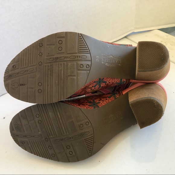 Beautiful L’Artiste spring step pink heeled flower sandals - Picture 12 of 15